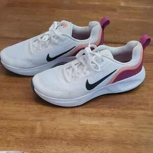 Nike White and Pink Athletic Shoes